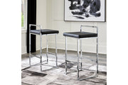 Madanere Black/Chrome Finish Bar Height Barstool, Set of 2 - D275-630 - Bien Home Furniture & Electronics