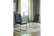 Madanere Black/Chrome Finish Dining Chair, Set of 4 - D275-01 - Bien Home Furniture & Electronics