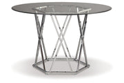 Madanere Chrome Finish Dining Table - D275-15 - Bien Home Furniture & Electronics