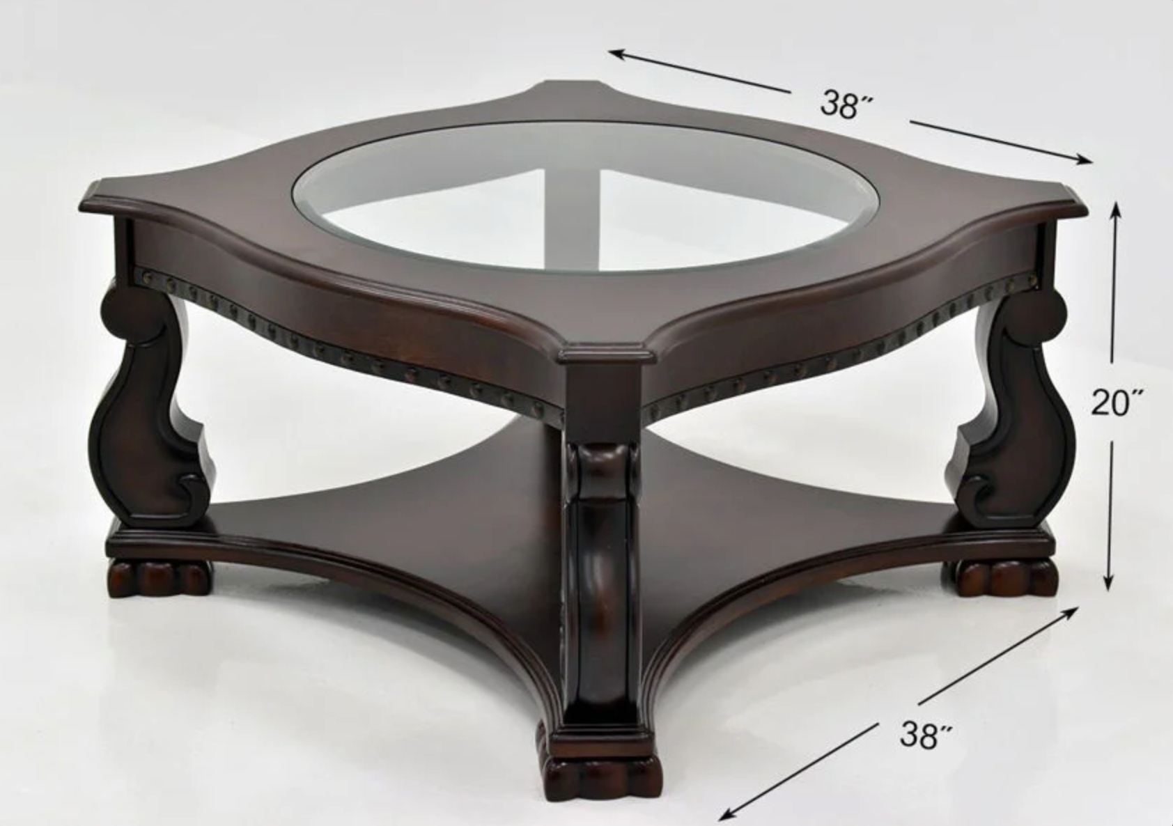 Madison Brown Wood Coffee Table with Casters - 4320-04 - Bien Home Furniture &amp; Electronics