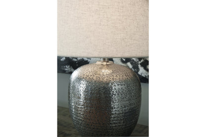 Magalie Antique Silver Finish Table Lamp - L207314 - Bien Home Furniture &amp; Electronics