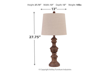 Magaly Brown Table Lamp, Set of 2 - L276024 - Bien Home Furniture &amp; Electronics