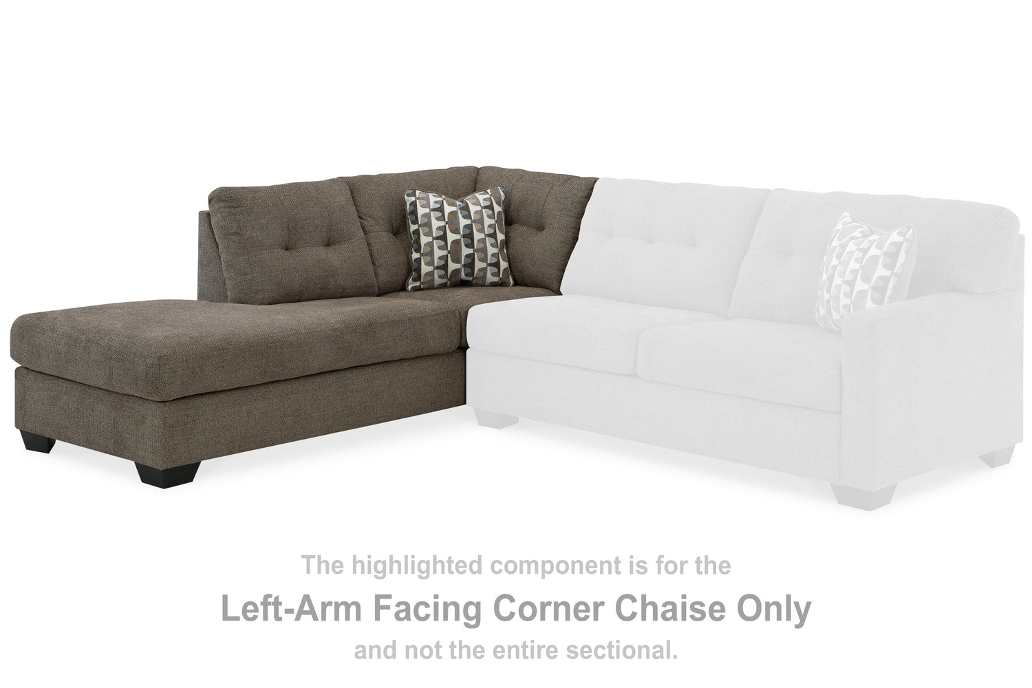 Mahoney Chocolate Left-Arm Facing Corner Chaise - 3100516 - Bien Home Furniture &amp; Electronics