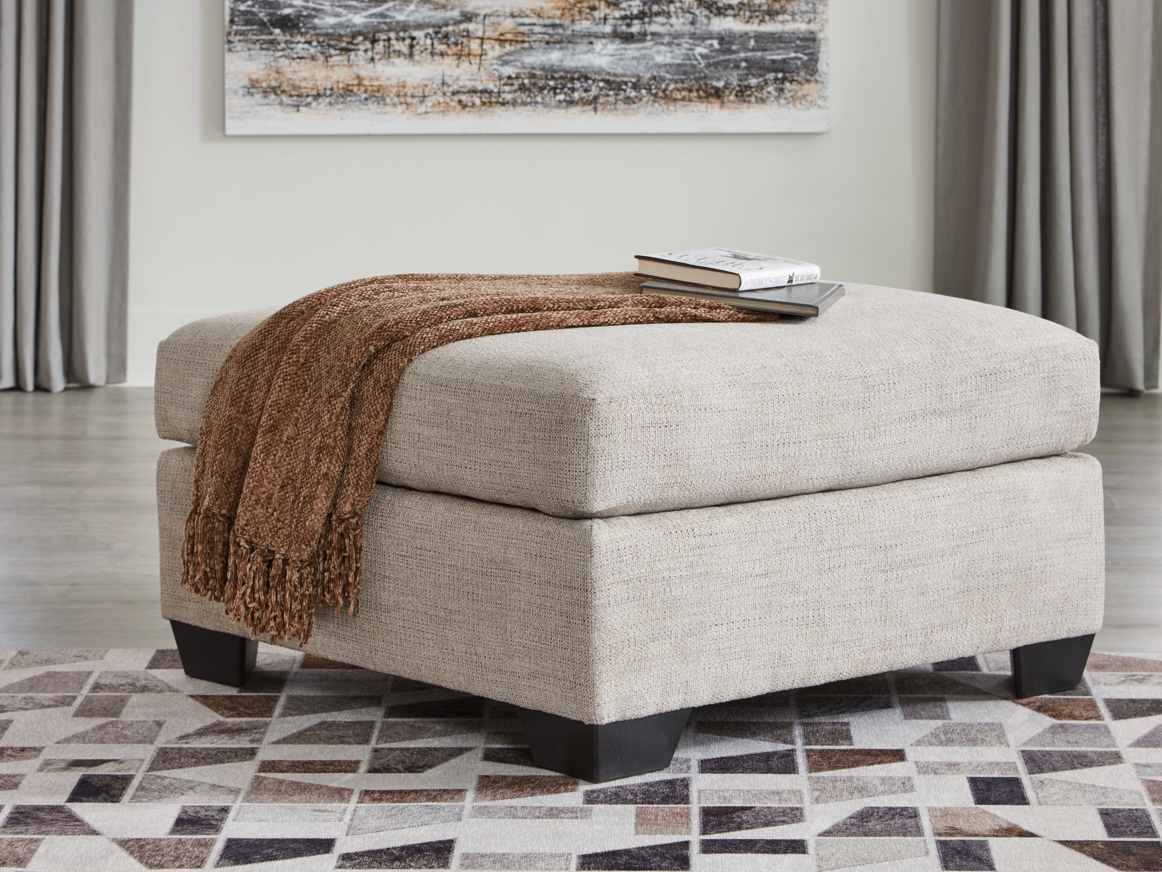 Mahoney Pebble Oversized Accent Ottoman - 3100408 - Bien Home Furniture &amp; Electronics