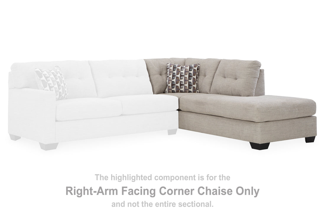 Mahoney Pebble Right-Arm Facing Corner Chaise - 3100417 - Bien Home Furniture &amp; Electronics