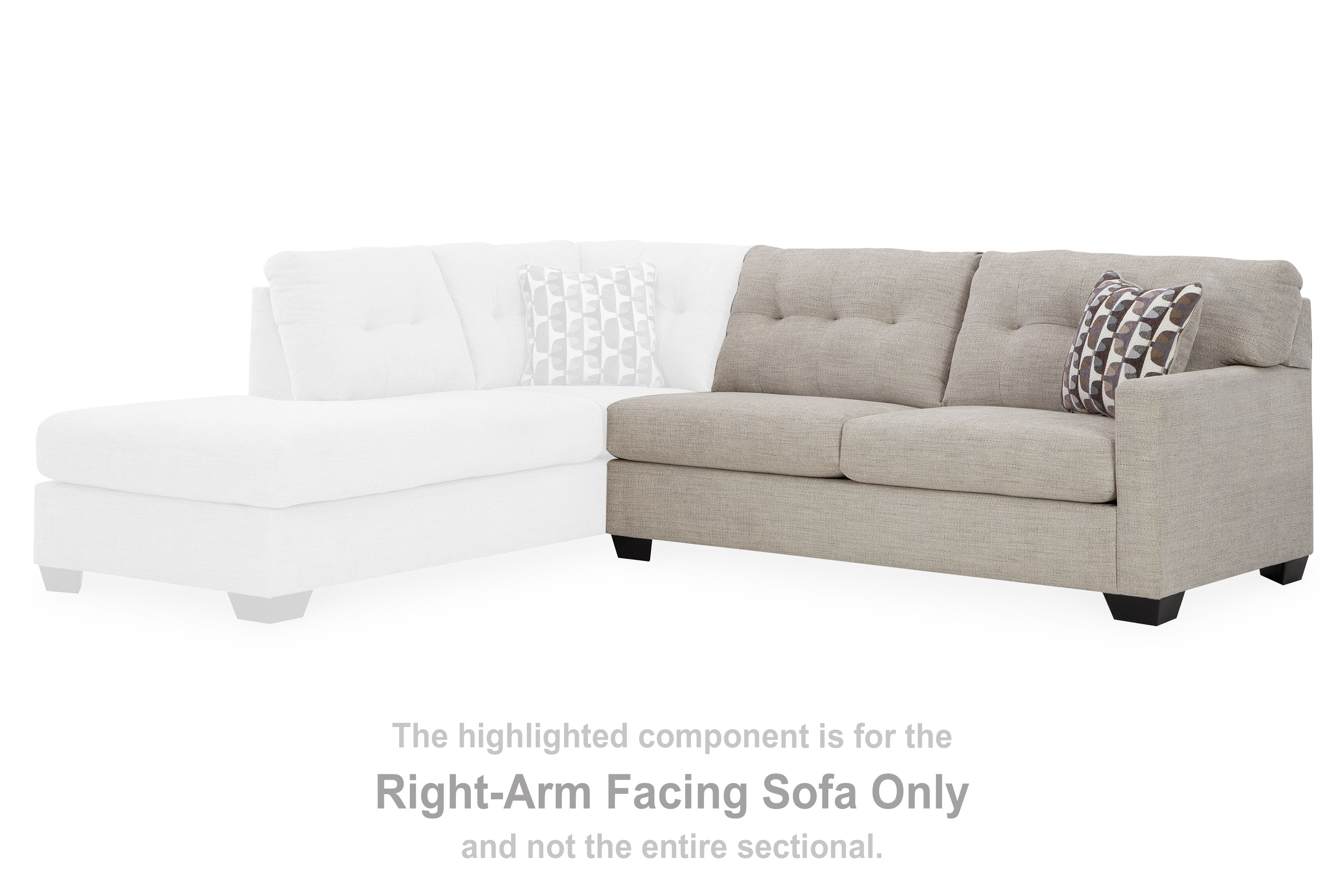 Mahoney Pebble Right-Arm Facing Sofa - 3100467 - Bien Home Furniture &amp; Electronics