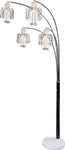 Maisel Floor Lamp with 4 Staggered Shades Black - 1771N - Bien Home Furniture & Electronics