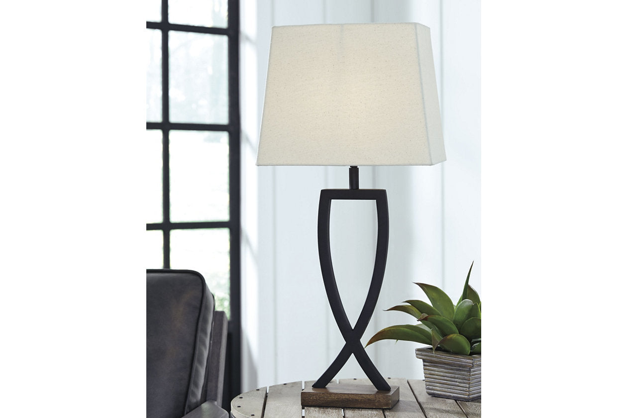 Makara Black/Brown Table Lamp, Set of 2 - L204174 - Bien Home Furniture &amp; Electronics