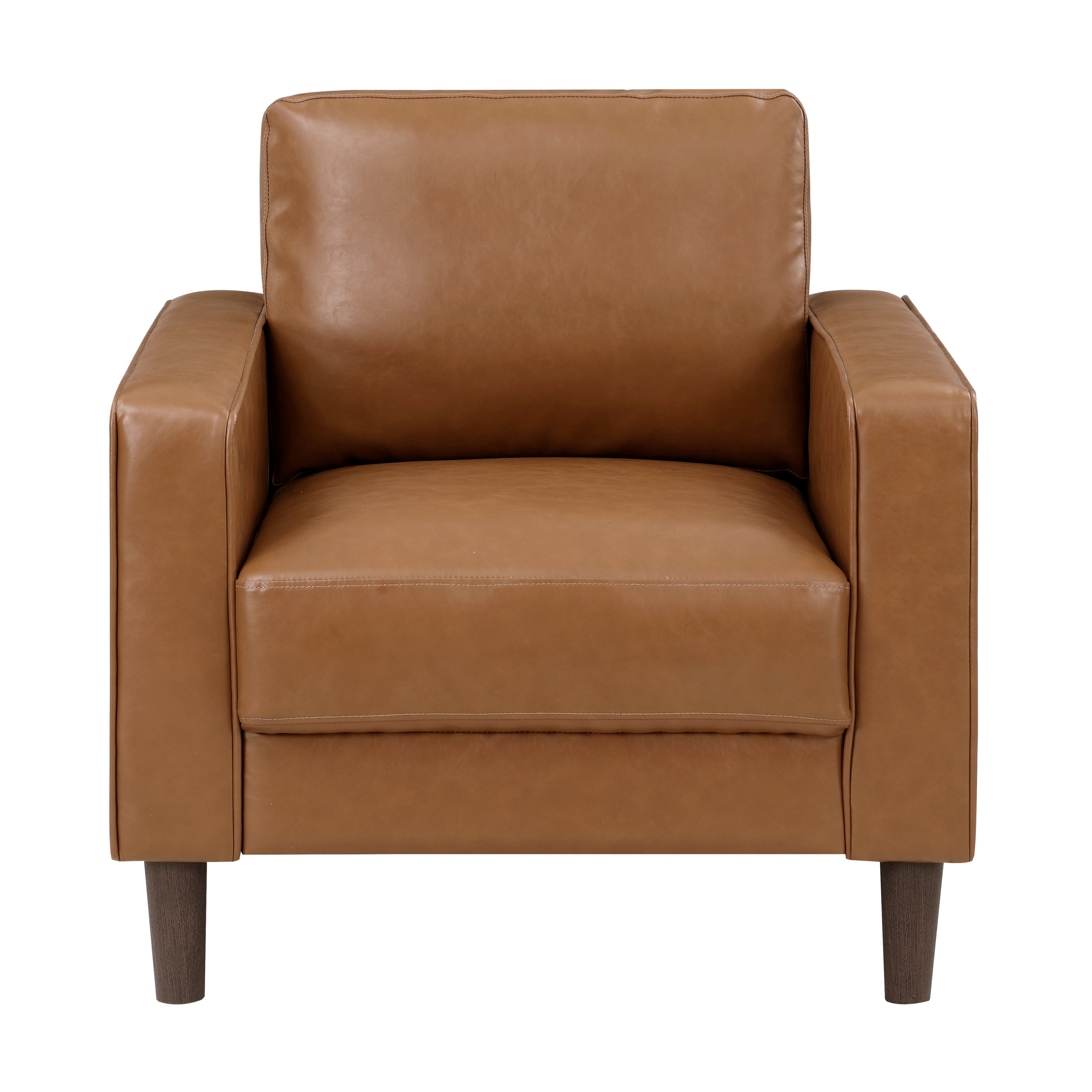 Malcolm Brown Faux Leather Chair - 9203BRW-1 - Bien Home Furniture &amp; Electronics