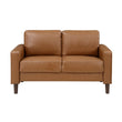 Malcolm Brown Faux Leather Loveseat - 9203BRW-2 - Bien Home Furniture & Electronics