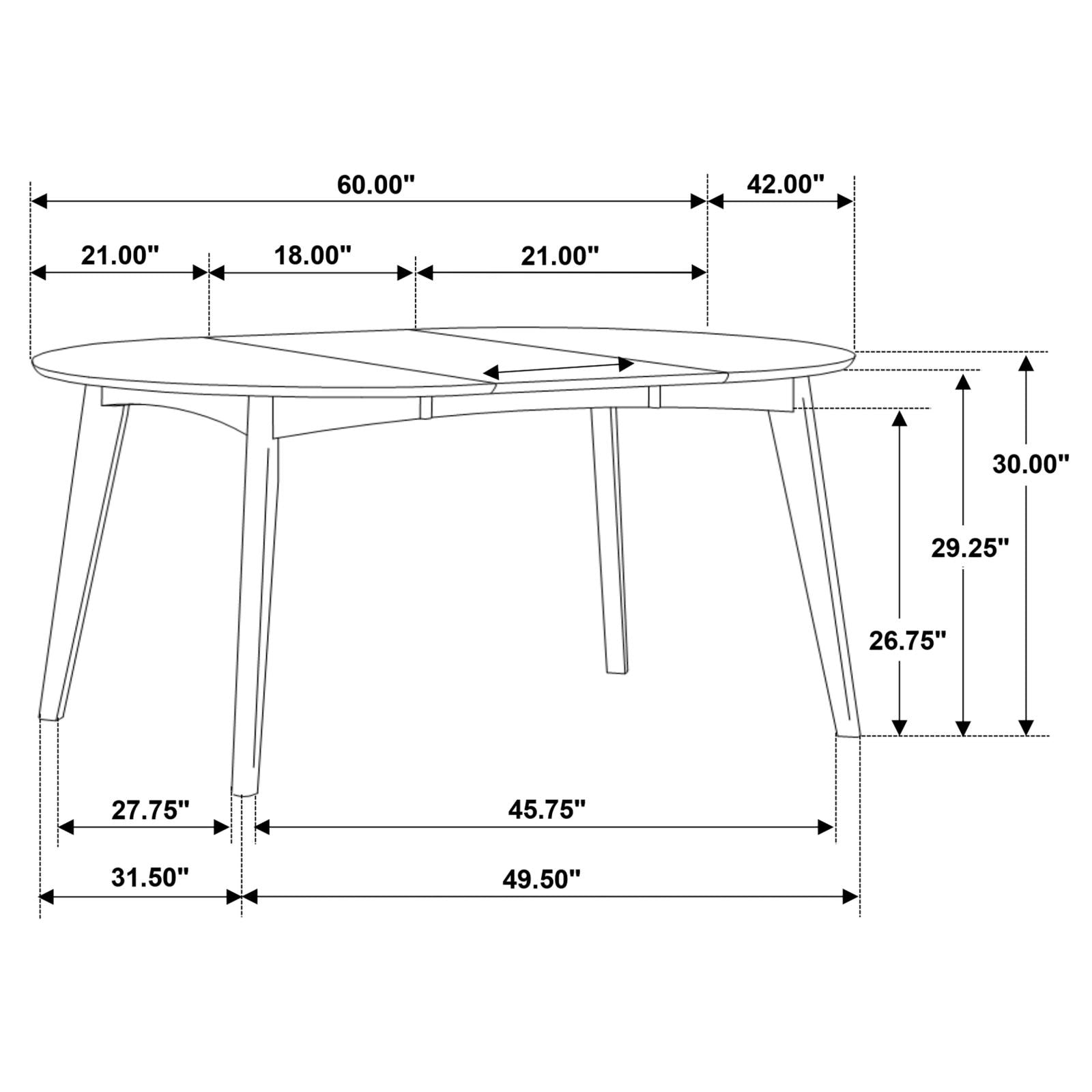 Malone 5-Piece Dining Room Set Dark Walnut/Black - 105361-S5 - Bien Home Furniture &amp; Electronics