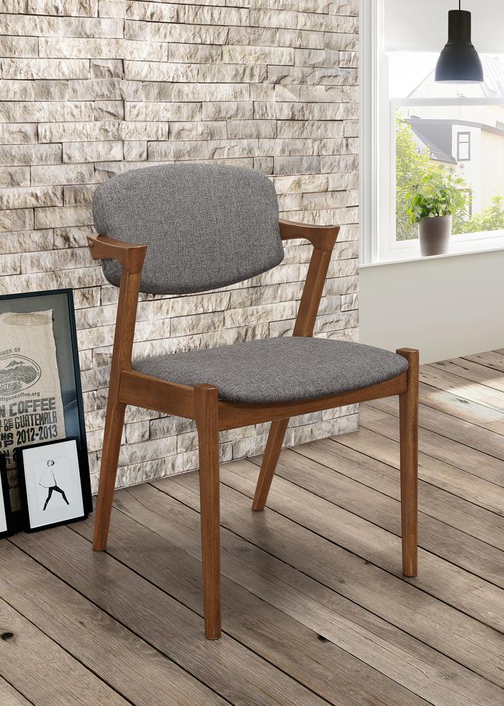 Malone Gray/Dark Walnut Dining Side Chairs, Set of 2 - 105352 - Bien Home Furniture &amp; Electronics