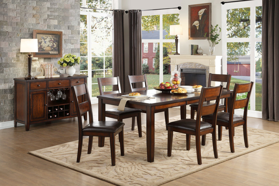 Mantello Cherry Extendable Dining Set - SET | 5547-78 | 5547S(4) - Bien Home Furniture &amp; Electronics