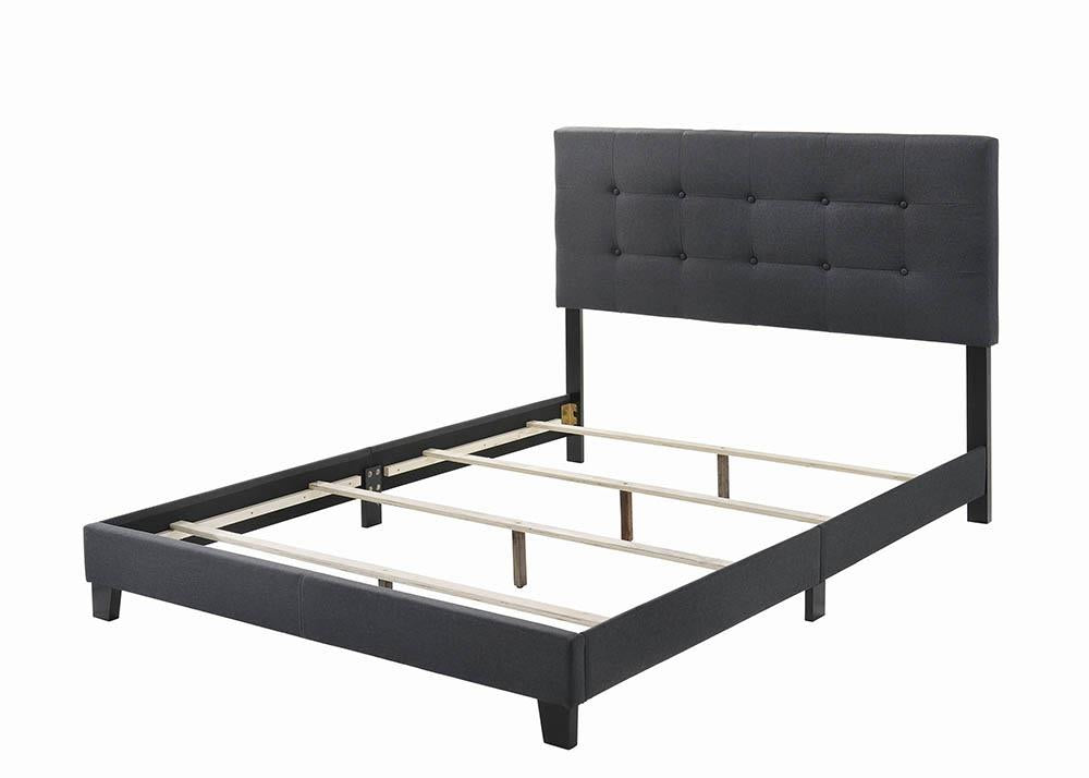 Mapes Tufted Upholstered Eastern King Bed Charcoal - 305746KE - Bien Home Furniture &amp; Electronics