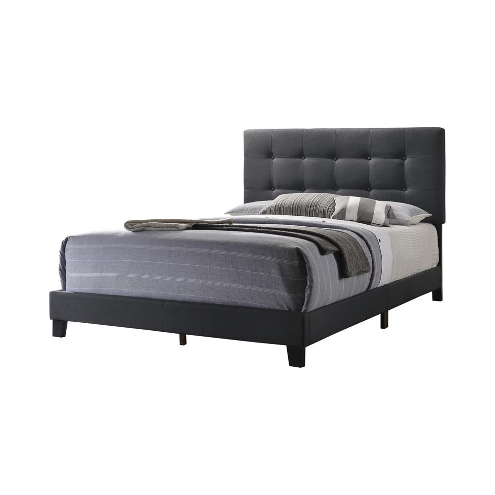 Mapes Tufted Upholstered Eastern King Bed Charcoal - 305746KE - Bien Home Furniture &amp; Electronics