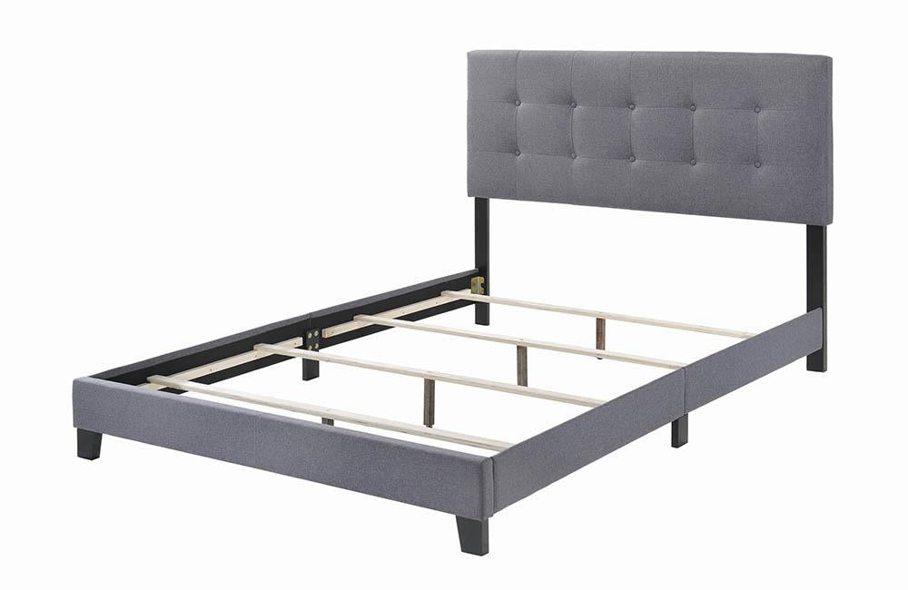 Mapes Tufted Upholstered Eastern King Bed Gray - 305747KE - Bien Home Furniture &amp; Electronics