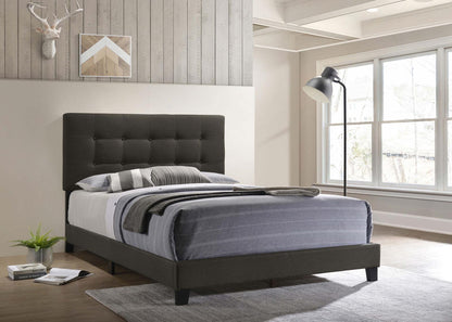 Mapes Tufted Upholstered Queen Bed Charcoal - 305746Q - Bien Home Furniture &amp; Electronics