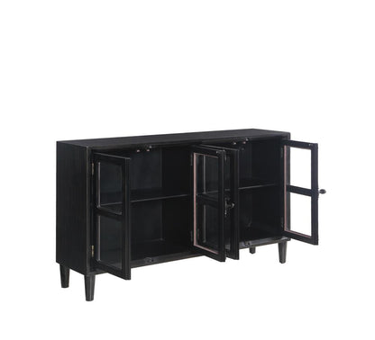 Mapleton Black 4-Door Accent Cabinet - 950780 - Bien Home Furniture &amp; Electronics