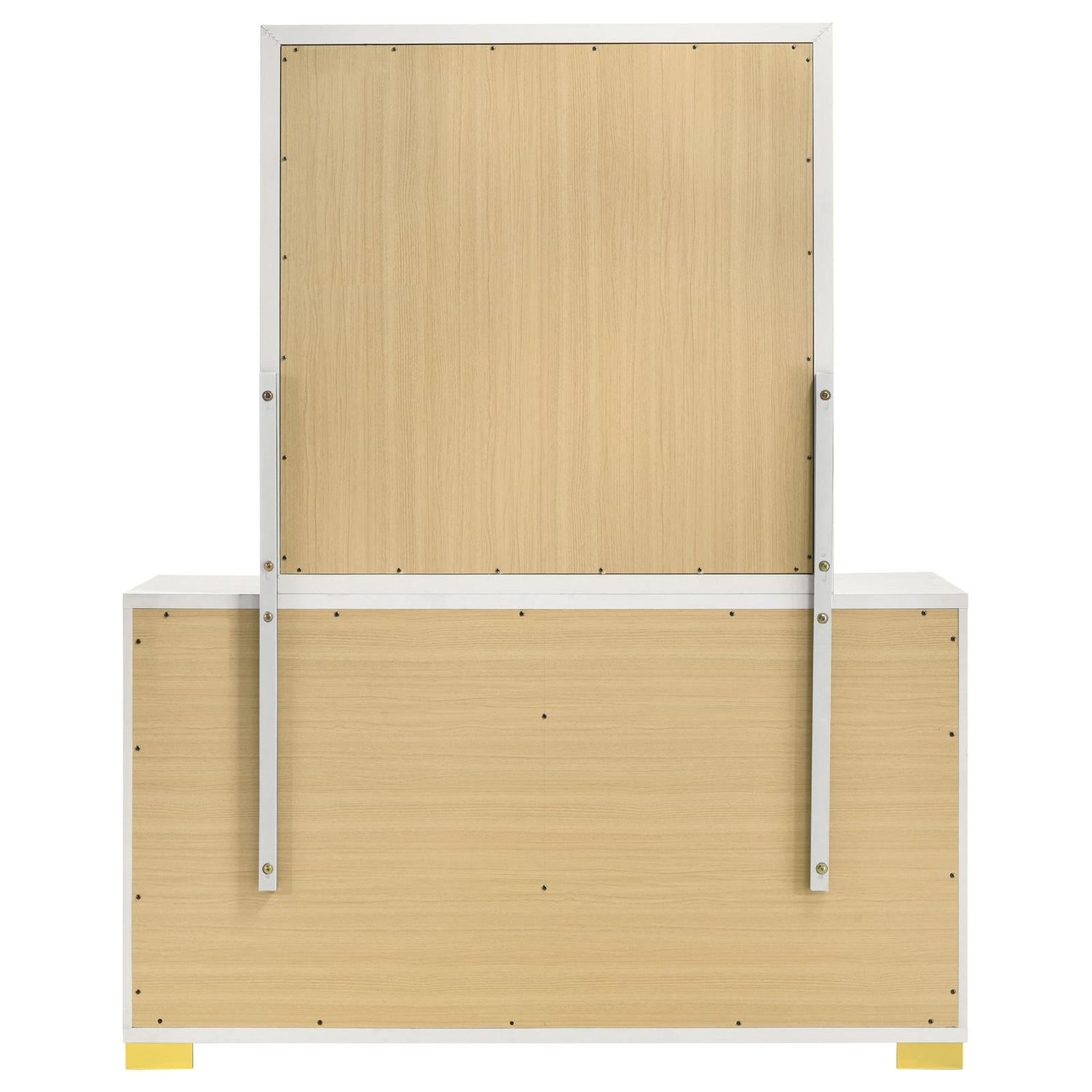 Marceline 6-drawer Dresser with Mirror White - 222933M - Bien Home Furniture &amp; Electronics
