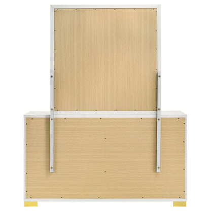 Marceline 6-drawer Dresser with Mirror White - 222933M - Bien Home Furniture &amp; Electronics