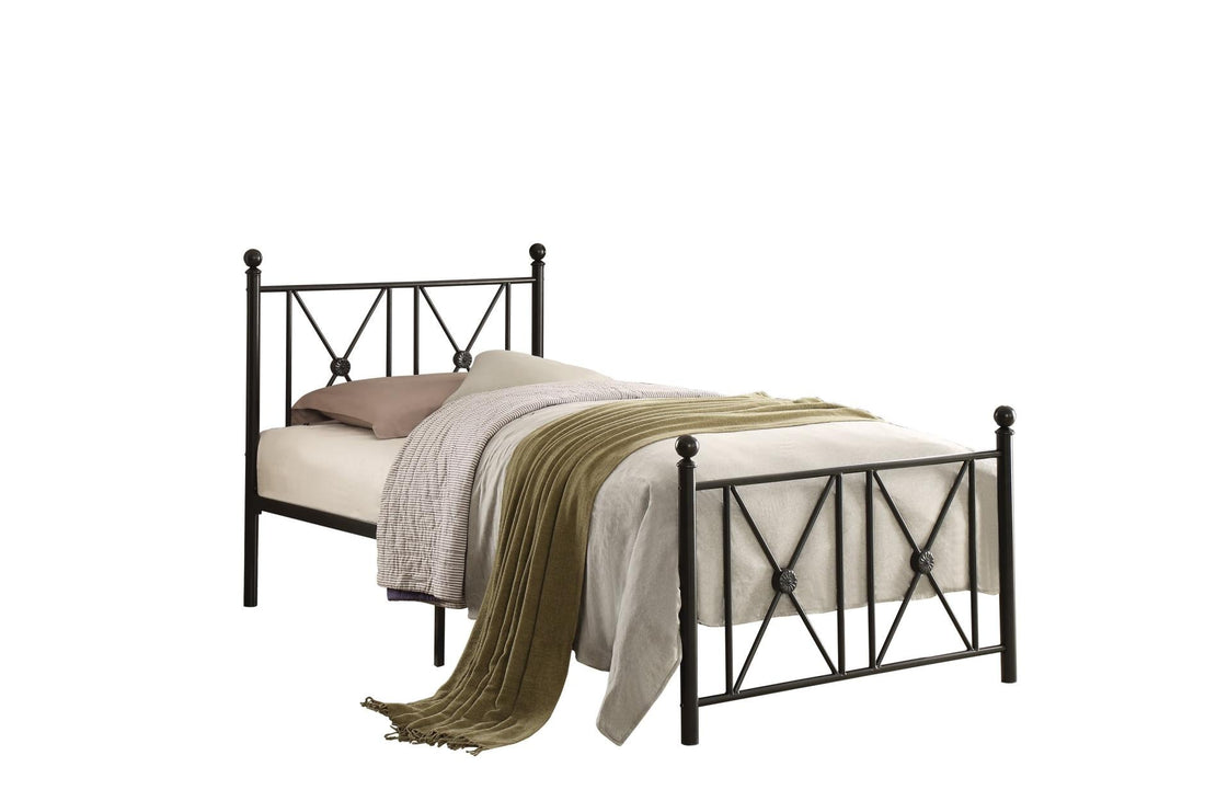 Mardelle Black Twin Metal Platform Bed - 2047TBK-1 - Bien Home Furniture &amp; Electronics