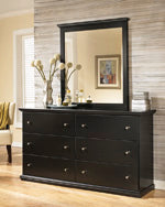 Maribel Black Bedroom Mirror (Mirror Only) - B138-36 - Bien Home Furniture &amp; Electronics