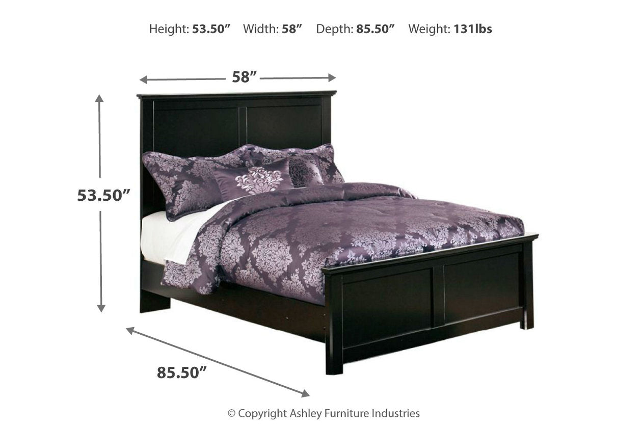 Maribel Black Full Panel Bed - SET | B138-84 | B138-86 | B138-87 - Bien Home Furniture &amp; Electronics