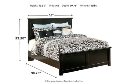 Maribel Black King Panel Bed - SET | B138-56 | B138-58 | B138-97 - Bien Home Furniture &amp; Electronics
