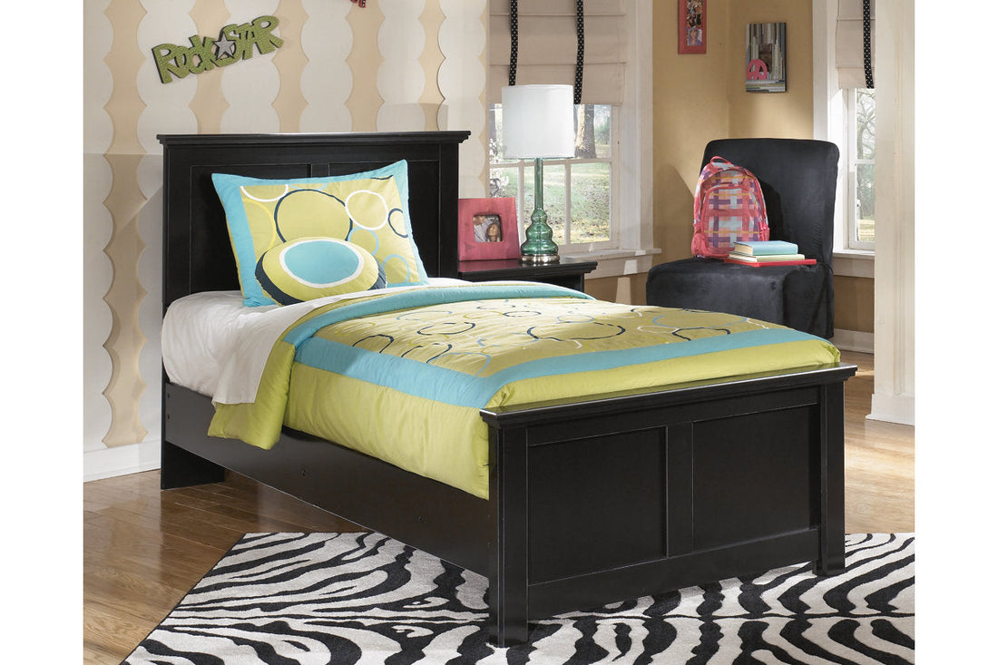 Maribel Black Twin Panel Bed - SET | B138-52 | B138-53 | B138-83 - Bien Home Furniture &amp; Electronics