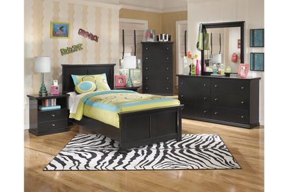 Maribel Black Twin Panel Bed - SET | B138-52 | B138-53 | B138-83 - Bien Home Furniture &amp; Electronics