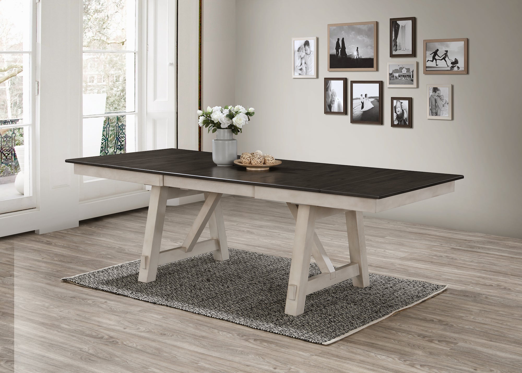 Maribelle Chalk/Gray Dining Table - SET | 2158CG-T-LEG | 2158CG-T-TOP - Bien Home Furniture &amp; Electronics