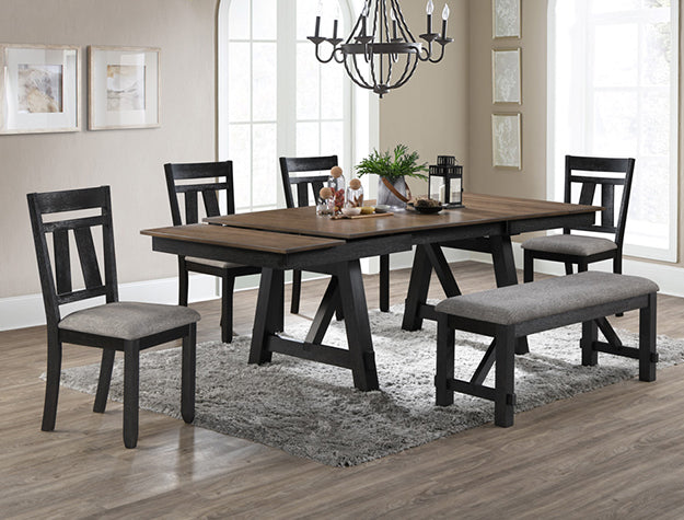 Maribelle Side Chair Wheat Charcoal, Set of 2 - 2158WC-S - Bien Home Furniture &amp; Electronics
