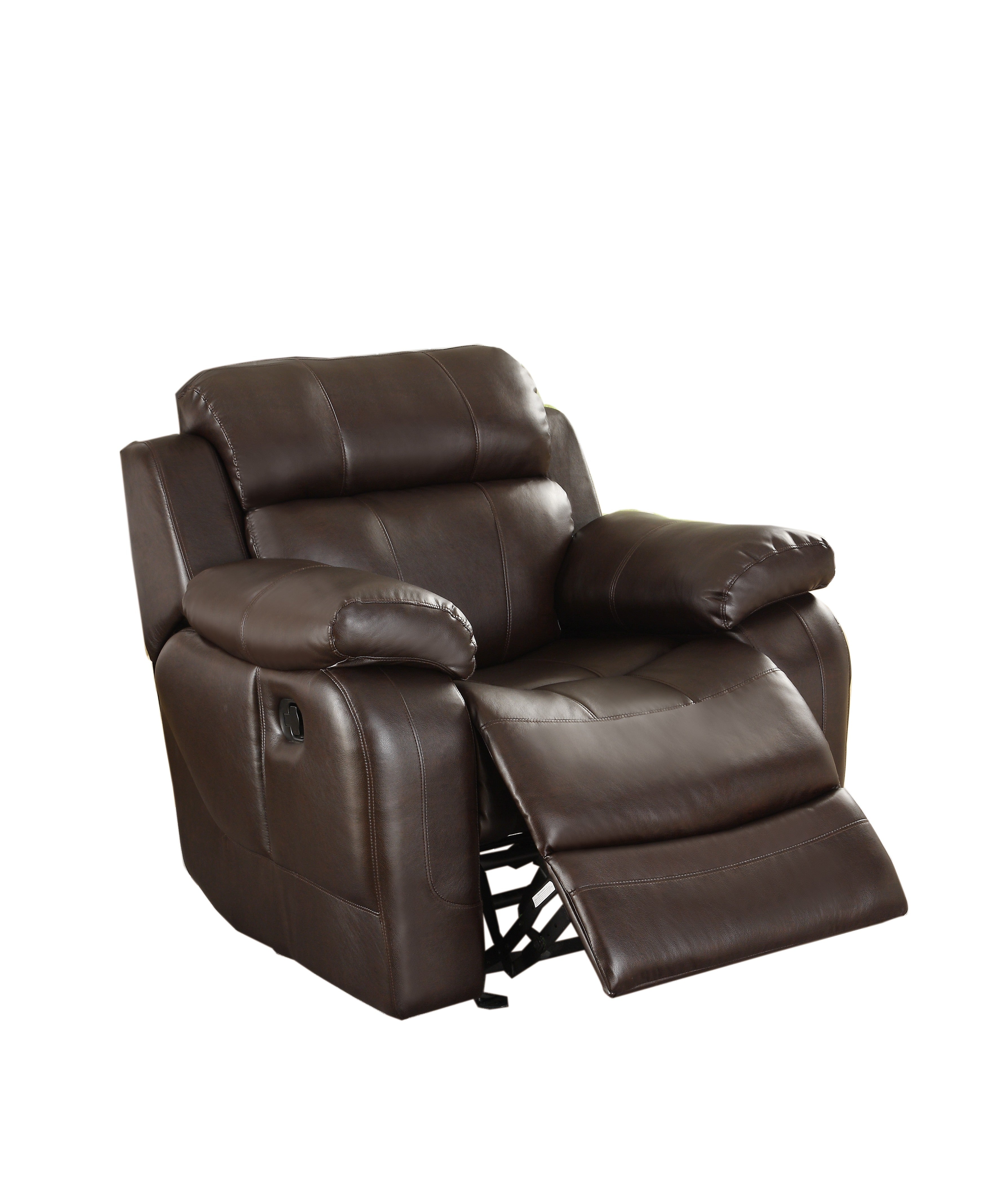 Marille Brown Bonded Leather Reclining Chair - 9724BRW-1 - Bien Home Furniture &amp; Electronics