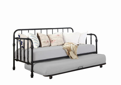 Marina Black Twin Metal Daybed with Trundle - 300765 - Bien Home Furniture &amp; Electronics