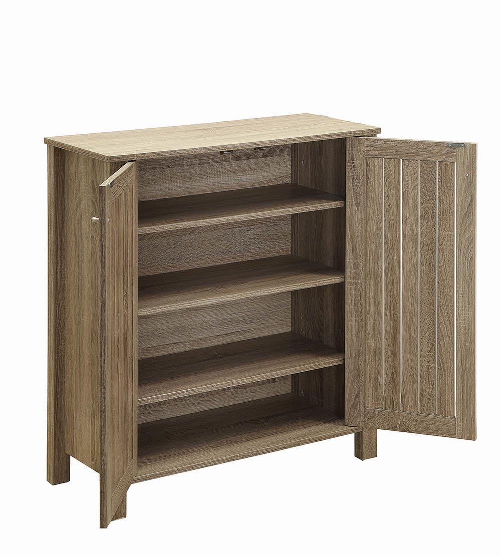 Marisa Dark Taupe 4-Shelf Shoe Cabinet - 950551 - Bien Home Furniture &amp; Electronics