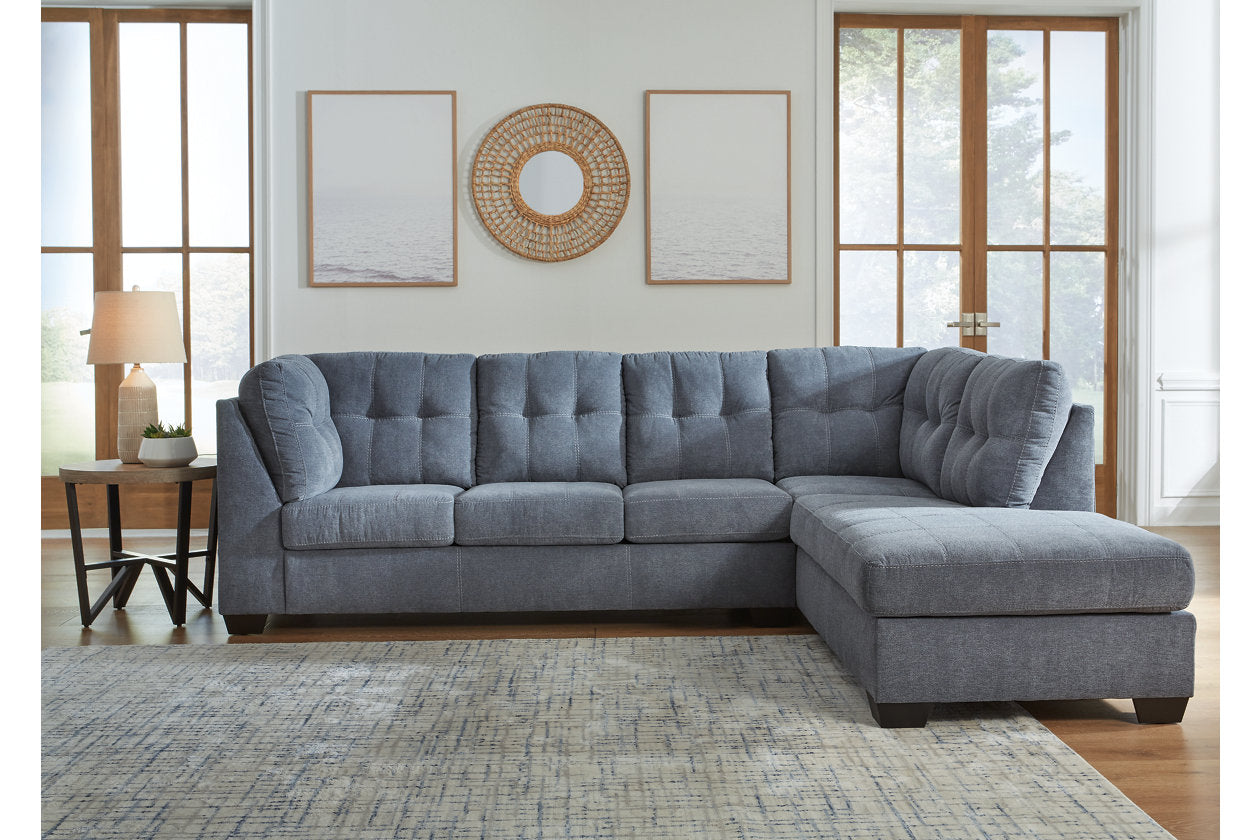 Marleton Denim 2-Piece Sectional with Chaise - 55303S2 - Bien Home Furniture &amp; Electronics