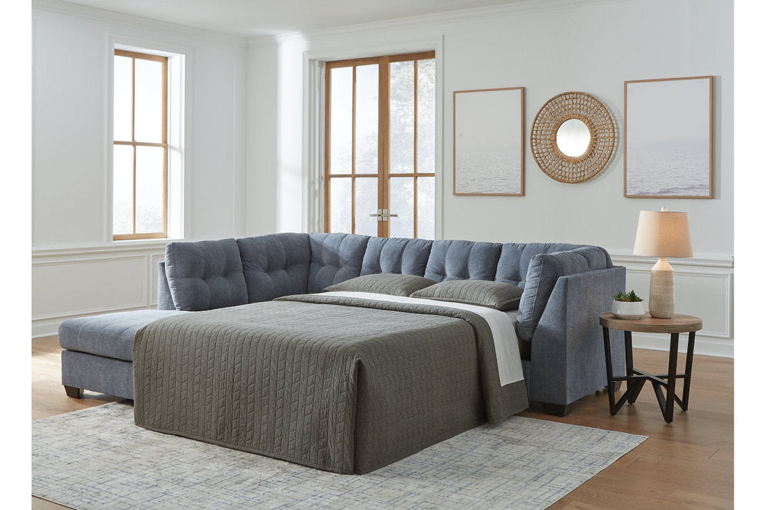 Marleton Denim 2-Piece Sleeper Sectional with Chaise - 55303S3 - Bien Home Furniture &amp; Electronics