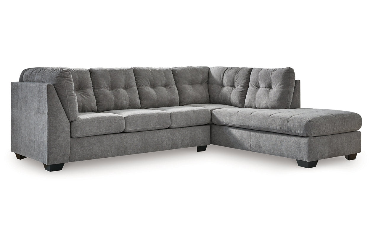 Marleton Gray 2-Piece Sectional with Chaise - 55305S2 - Bien Home Furniture &amp; Electronics