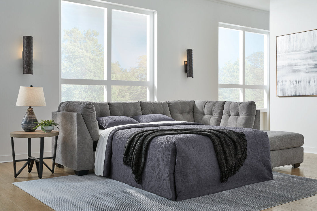 Marleton Gray 2-Piece Sleeper Sectional with Chaise - 55305S4 - Bien Home Furniture &amp; Electronics