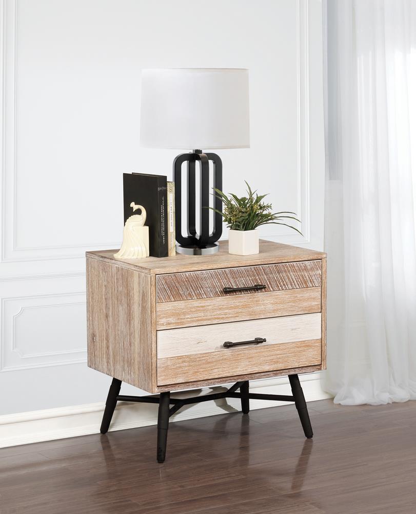 Marlow 2-Drawer Nightstand Rough Sawn Multi - 215762 - Bien Home Furniture &amp; Electronics