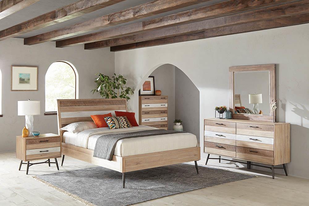 Marlow Eastern King Platform Bed Rough Sawn Multi - 215761KE - Bien Home Furniture &amp; Electronics