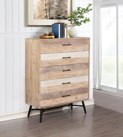 Marlow Rough Sawn Multi 5-Drawer Chest - 215765 - Bien Home Furniture &amp; Electronics