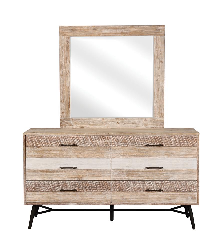 Marlow Rough Sawn Multi Rectangular Mirror - 215764 - Bien Home Furniture &amp; Electronics
