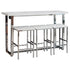 Marmot 4-Piece Rectangle Counter Height Set White Marble/Chrome - 182253 - Bien Home Furniture & Electronics