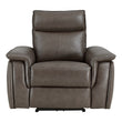 Maroni Dark Brown Leather Power Reclining Chair - 8259RFDB-1PWH - Bien Home Furniture & Electronics