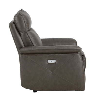 Maroni Dark Brown Leather Power Reclining Chair - 8259RFDB-1PWH - Bien Home Furniture &amp; Electronics