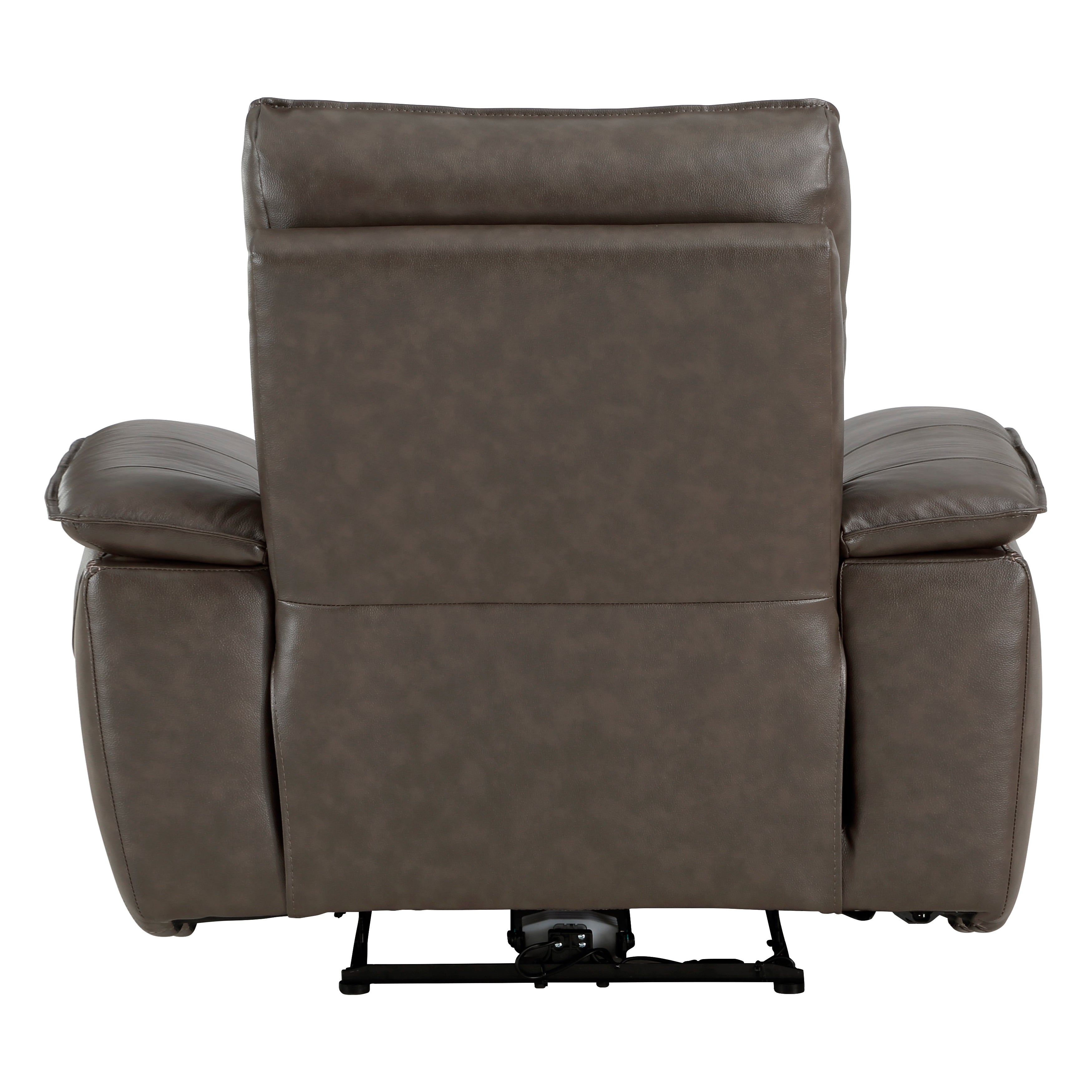 Maroni Dark Brown Leather Power Reclining Chair - 8259RFDB-1PWH - Bien Home Furniture &amp; Electronics