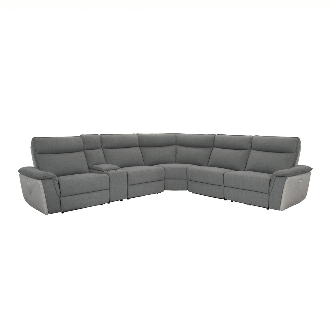 Maroni Dark Gray 6-Piece Modular Power Reclining Sectional - 8259DG*6SCPWH - Bien Home Furniture &amp; Electronics
