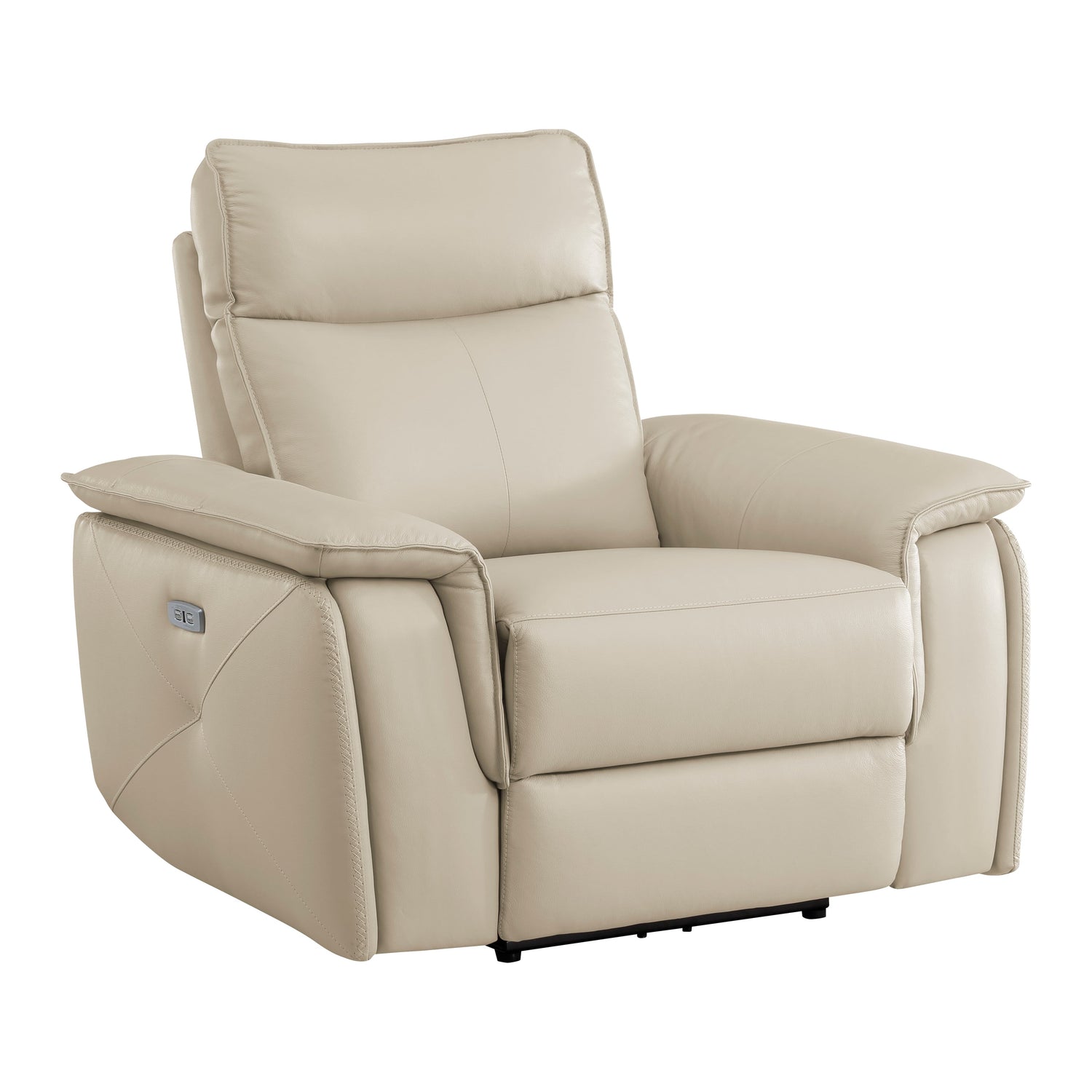 Maroni Taupe Leather Power Reclining Chair - 8259RFTP-1PWH - Bien Home Furniture &amp; Electronics