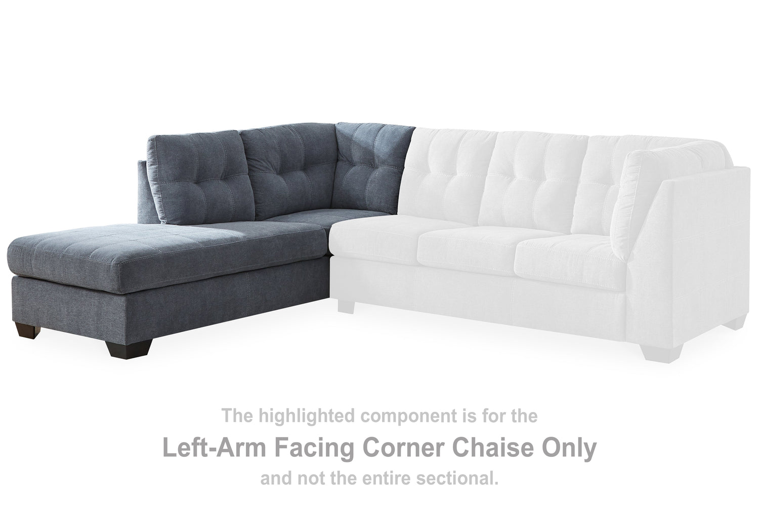 Marrelton Denim Left-Arm Facing Corner Chaise - 5530316 - Bien Home Furniture &amp; Electronics
